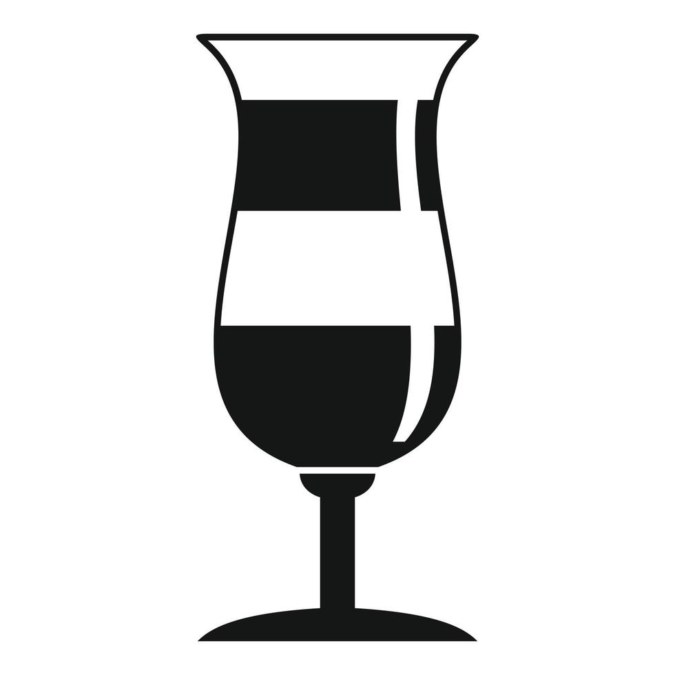 Chocolate cocktail icon, simple style vector