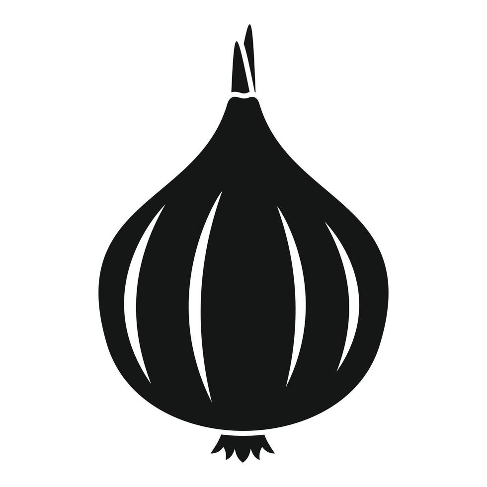 Diet onion icon, simple style vector