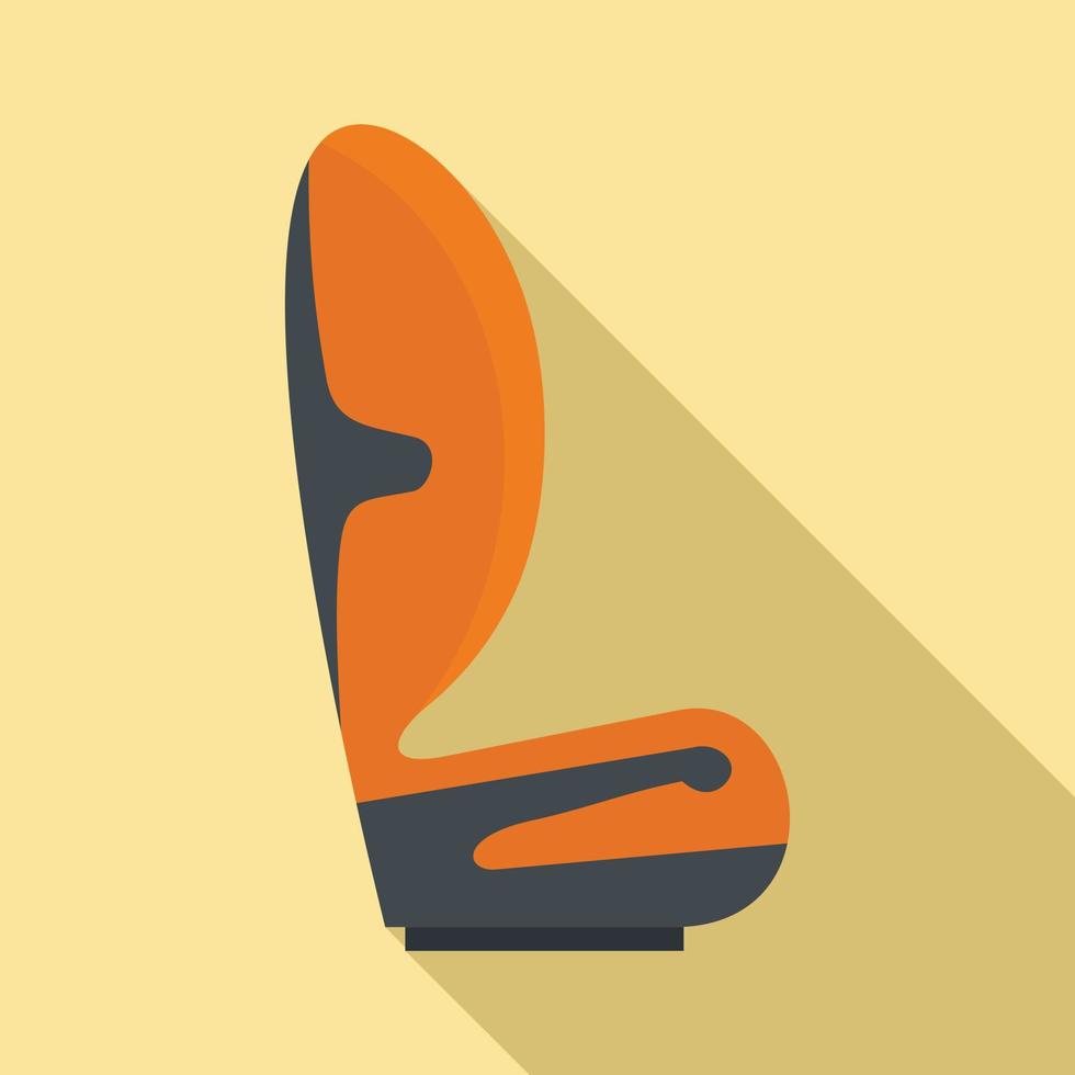 Baby car chair icon, flat style vector