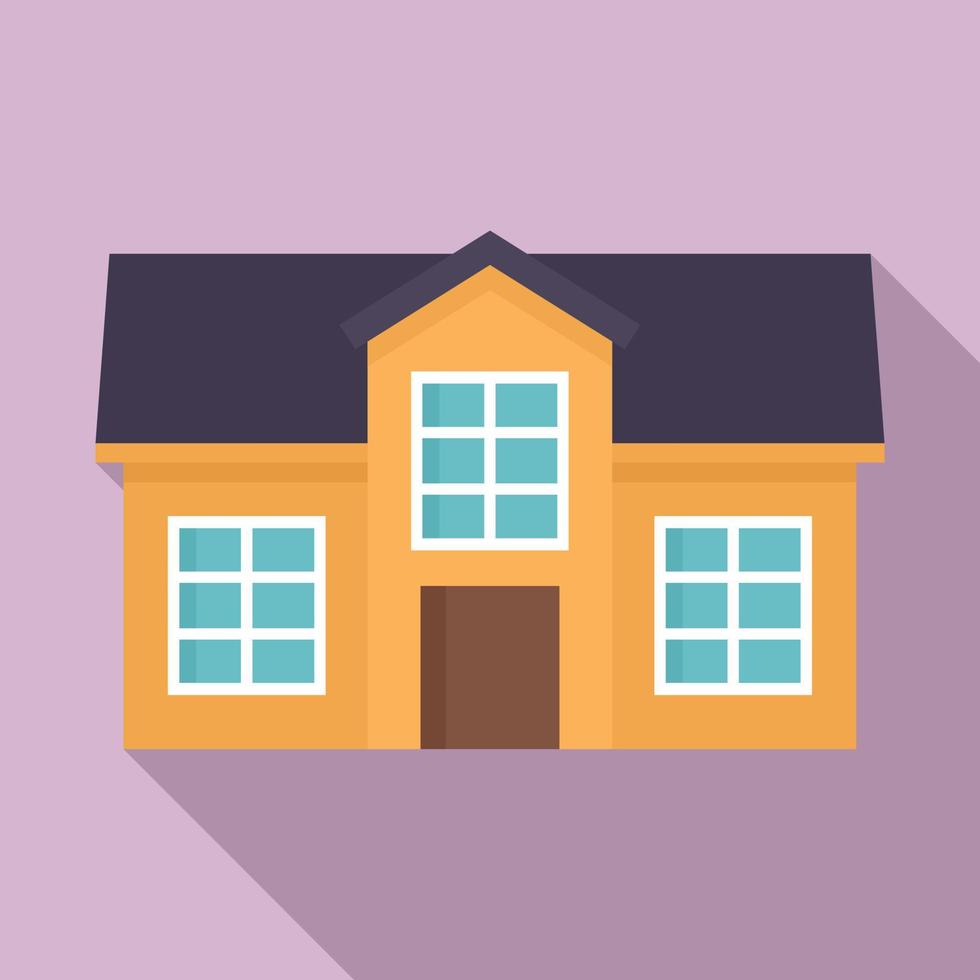 Window cottage icon, flat style vector
