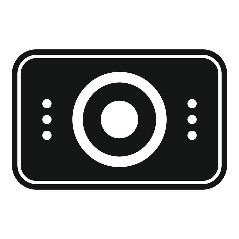 icono de dvr del registrador de automóviles, estilo simple vector