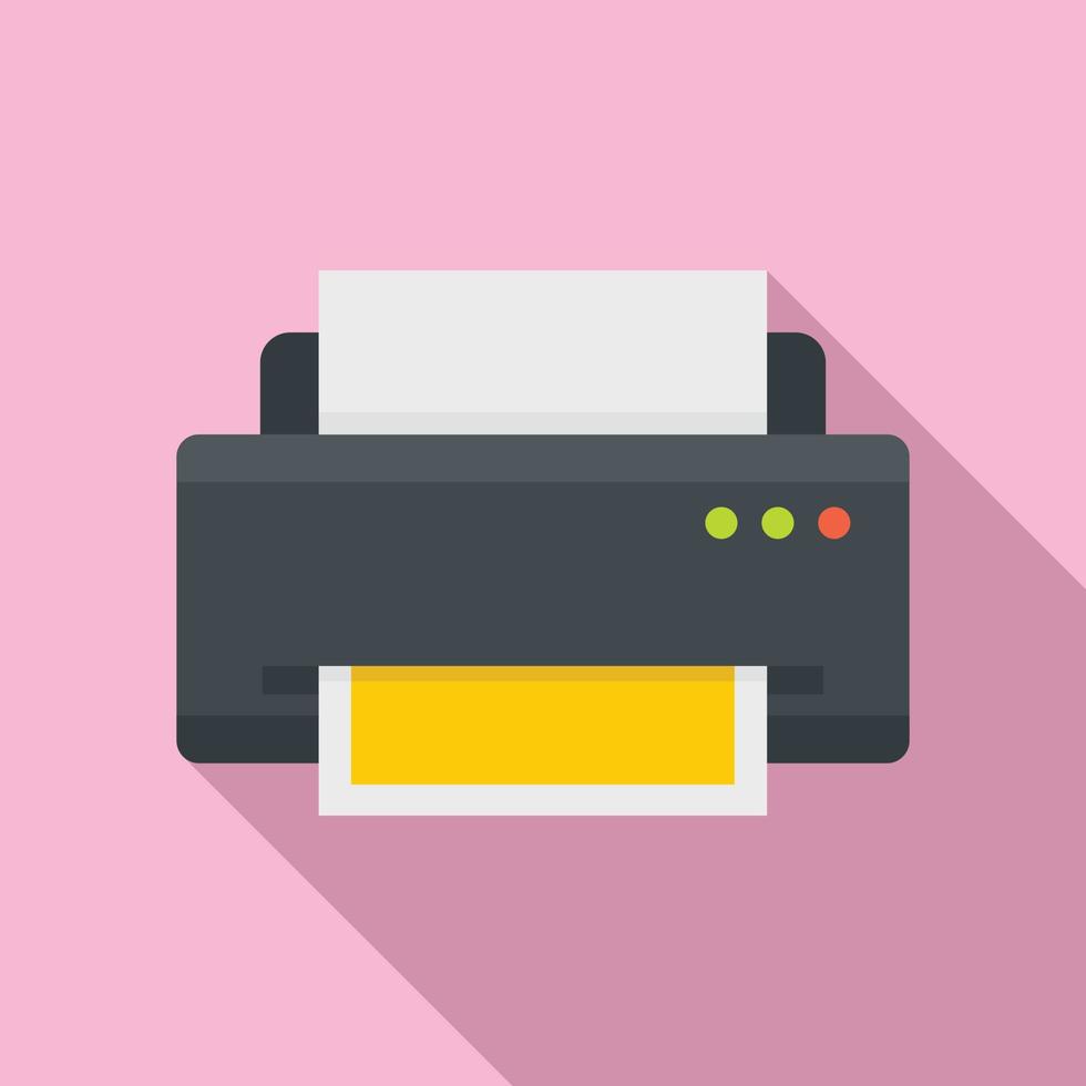 Home printer icon, flat style vector