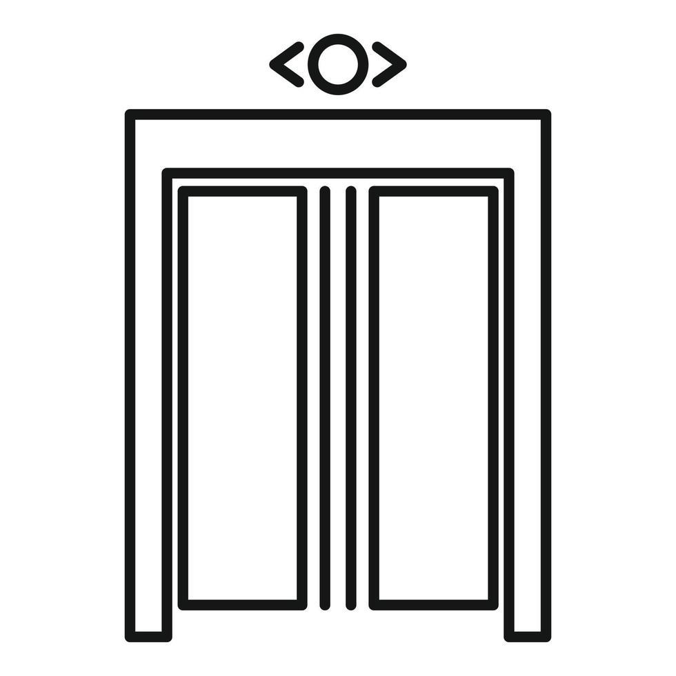 Floor elevator icon, outline style vector