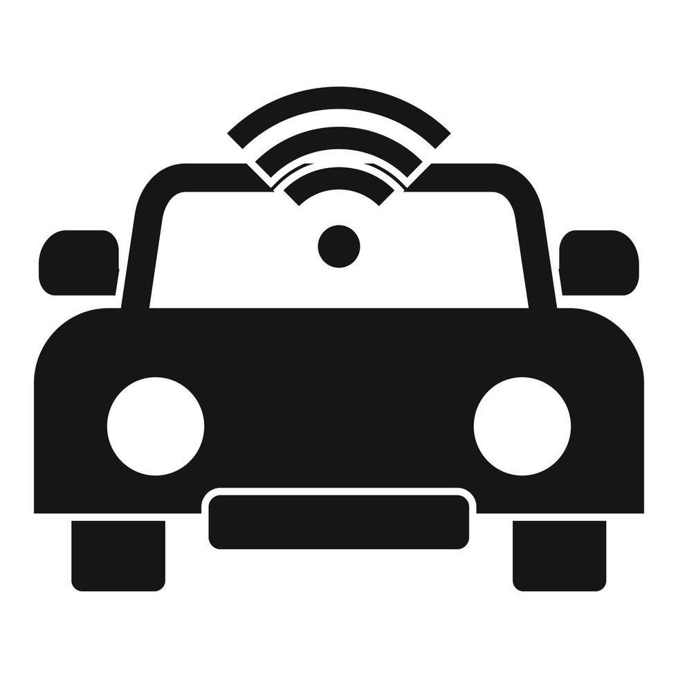 Car wifi icon, simple style vector