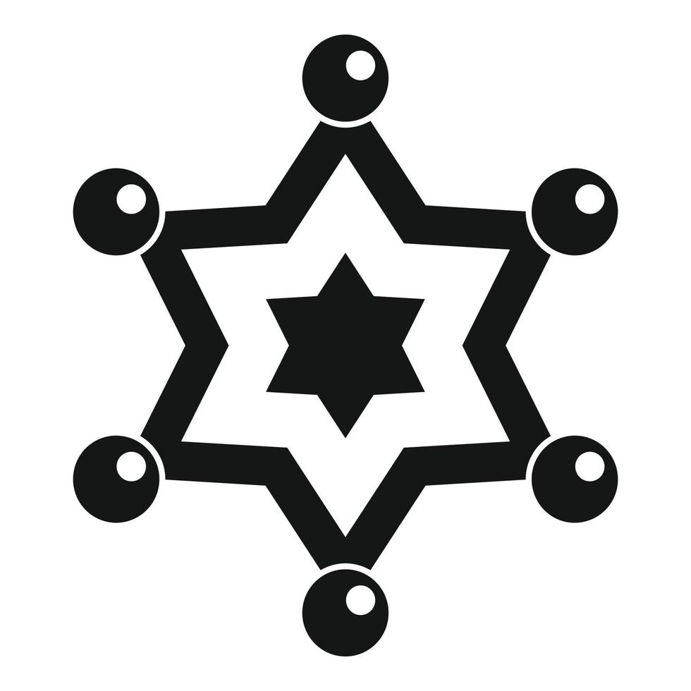 icono de estrella del sheriff, estilo simple vector