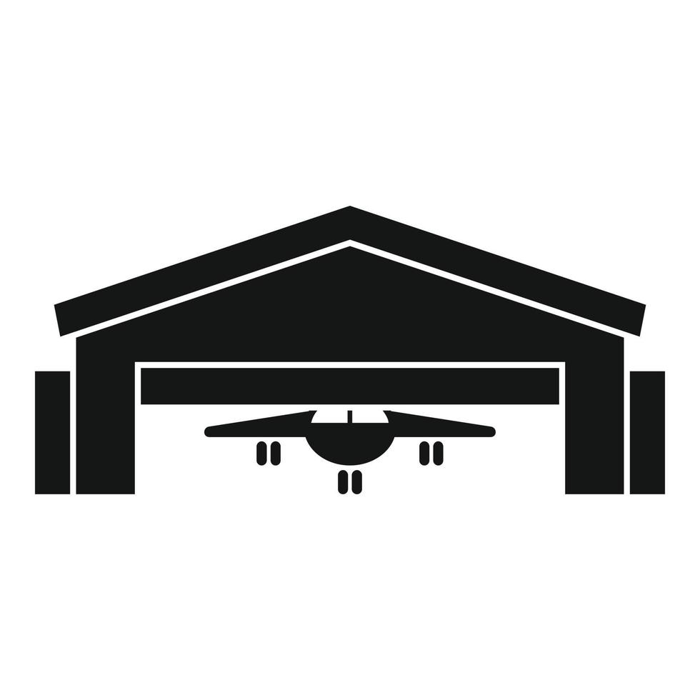 Hangar building icon, simple style vector