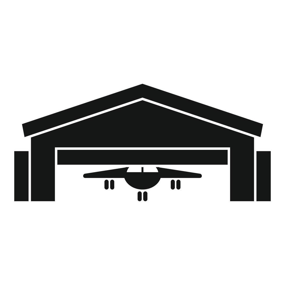 Hangar building icon, simple style vector