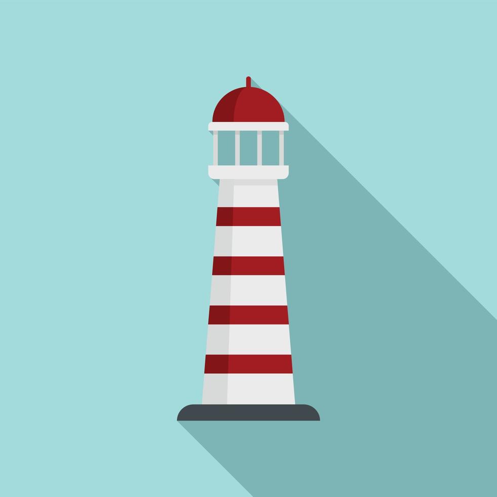 Sweden lighthouse icon, flat style vector