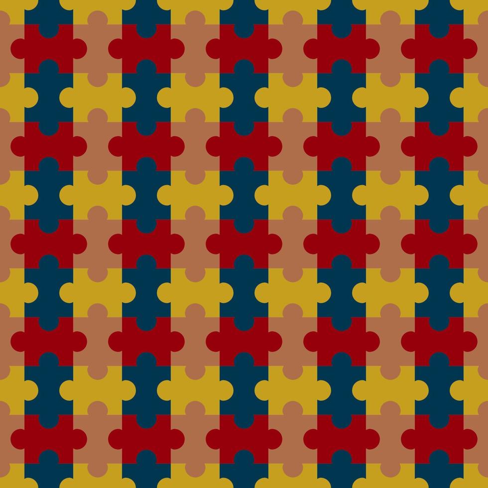 seamless pattern with puzzle background vector