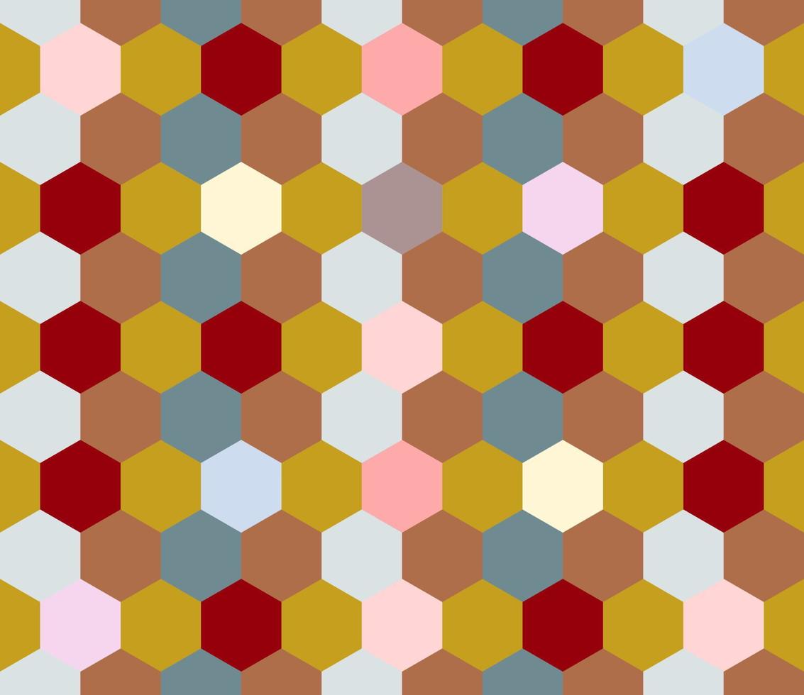 seamless geometric pattern with hexagon vector