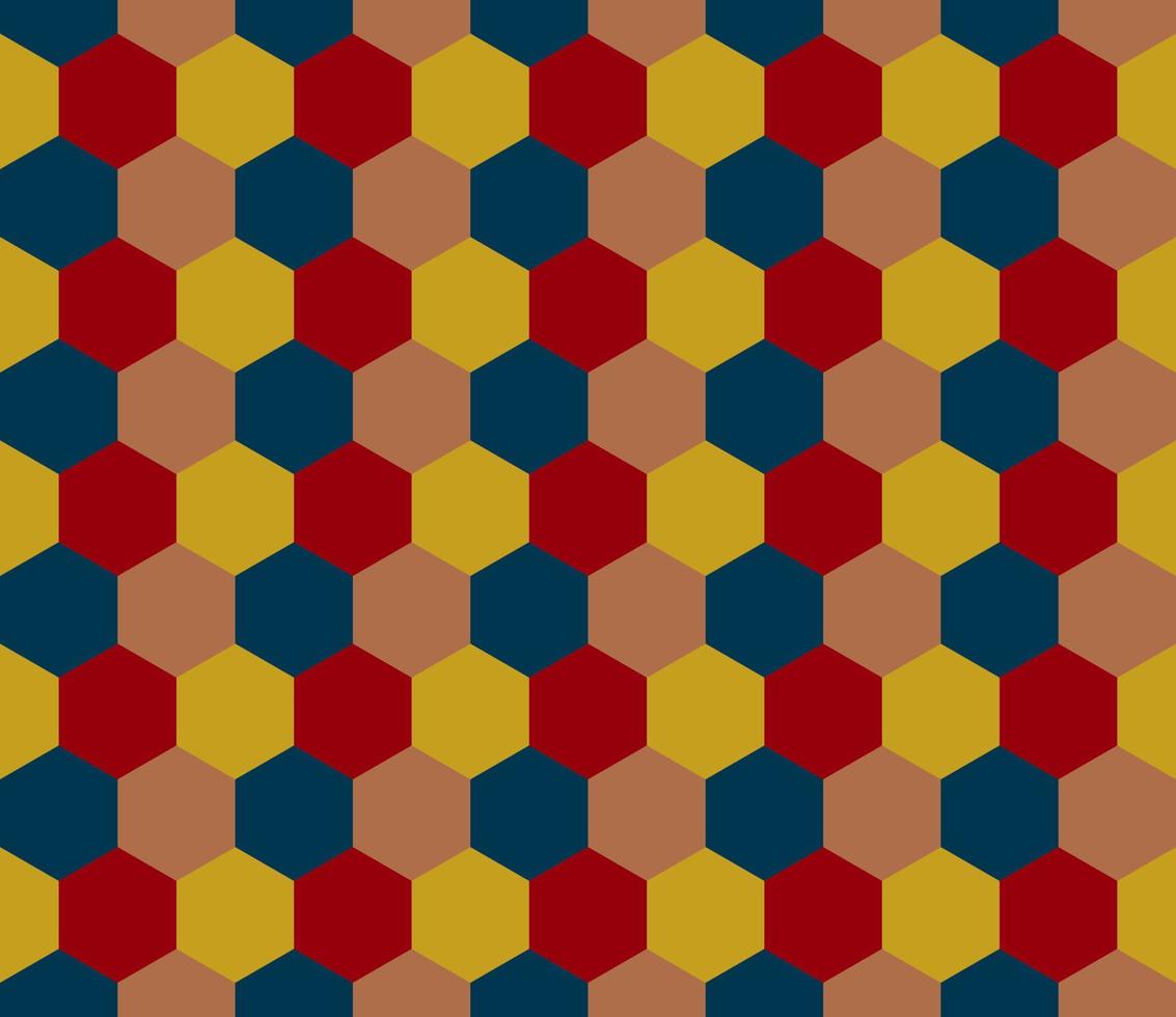 seamless geometric pattern with hexagon vector