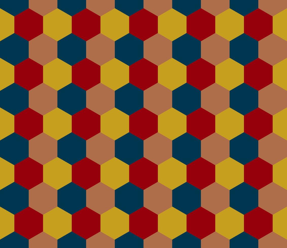 seamless geometric pattern with hexagon vector