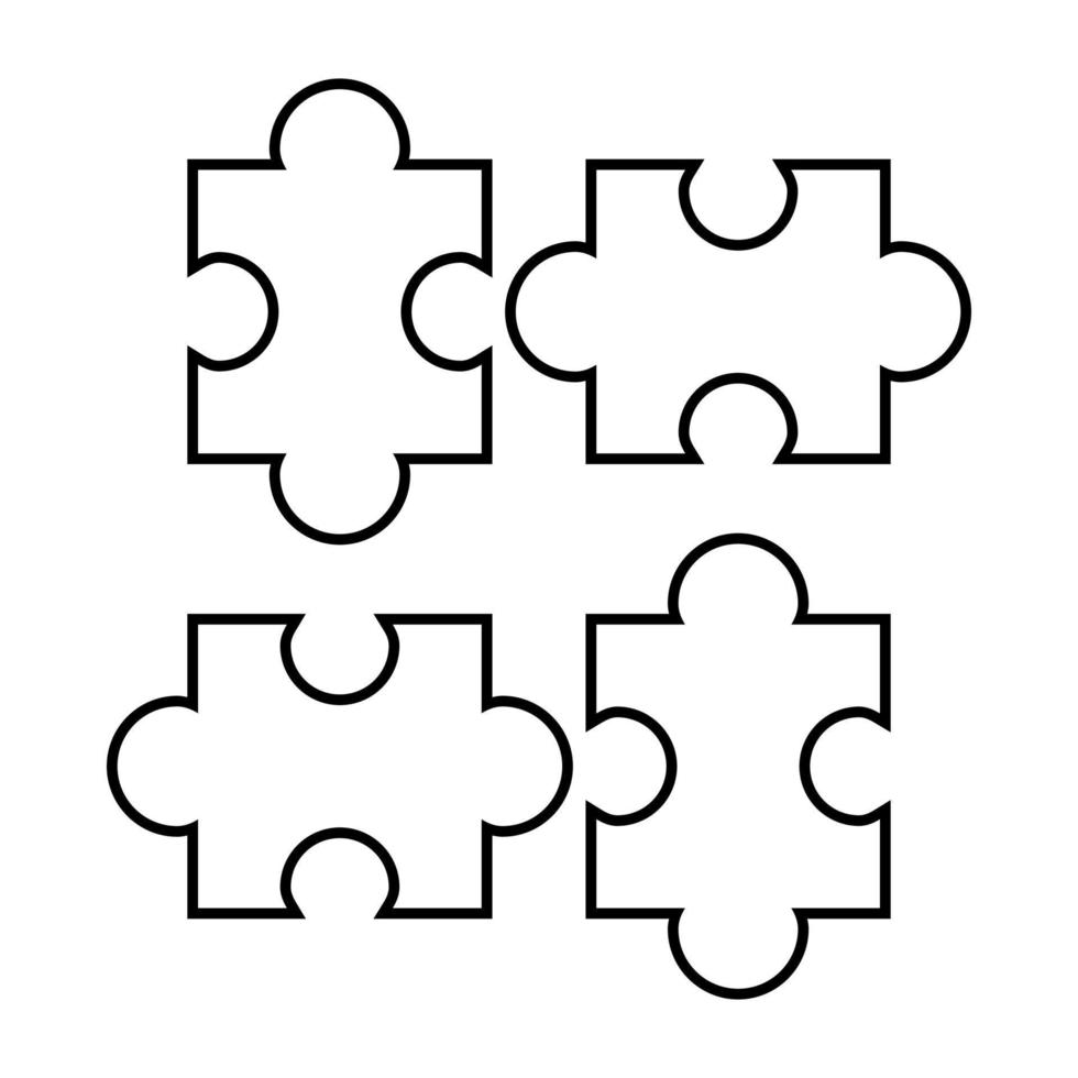 vector illustration of puzzle icon