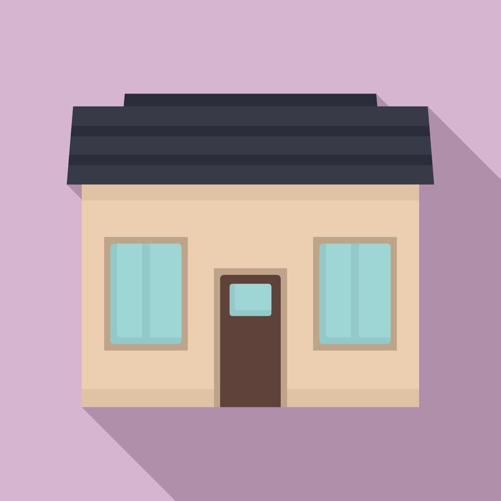 Small cottage icon, flat style vector