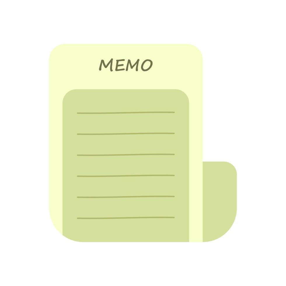 cute memo note paper vector