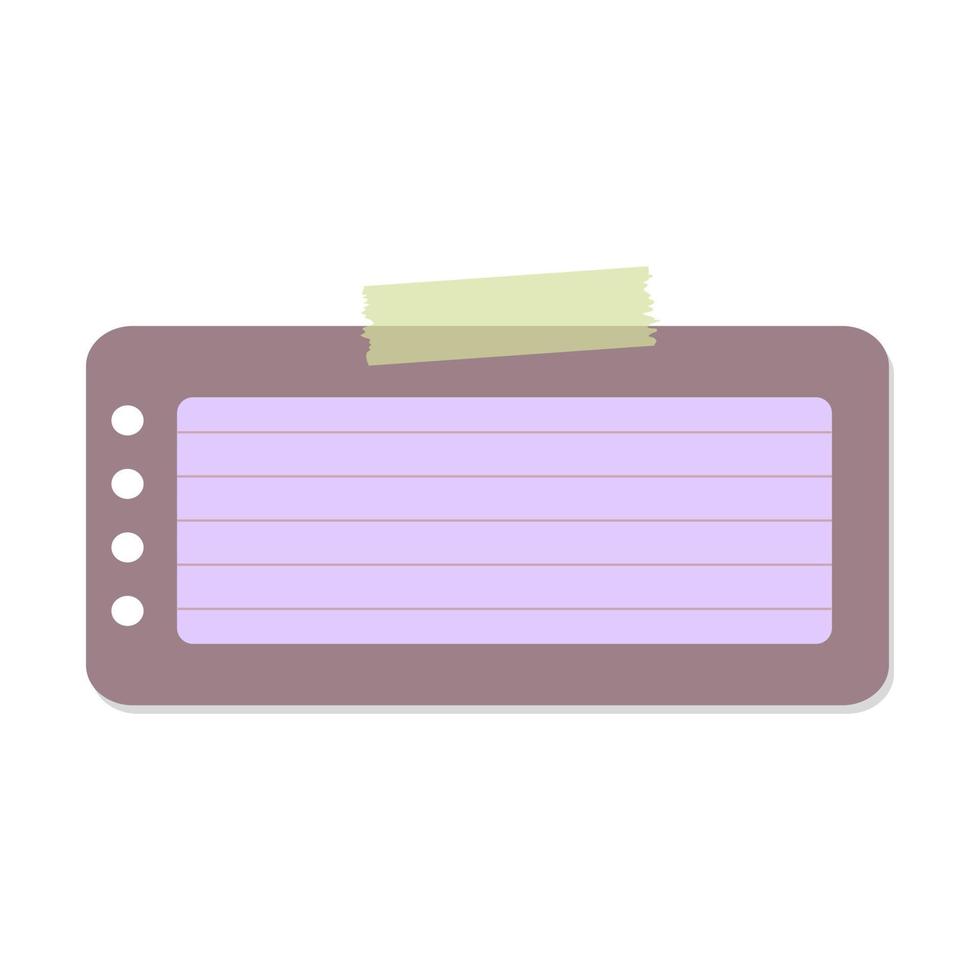 cute blank sticky note with tapes vector