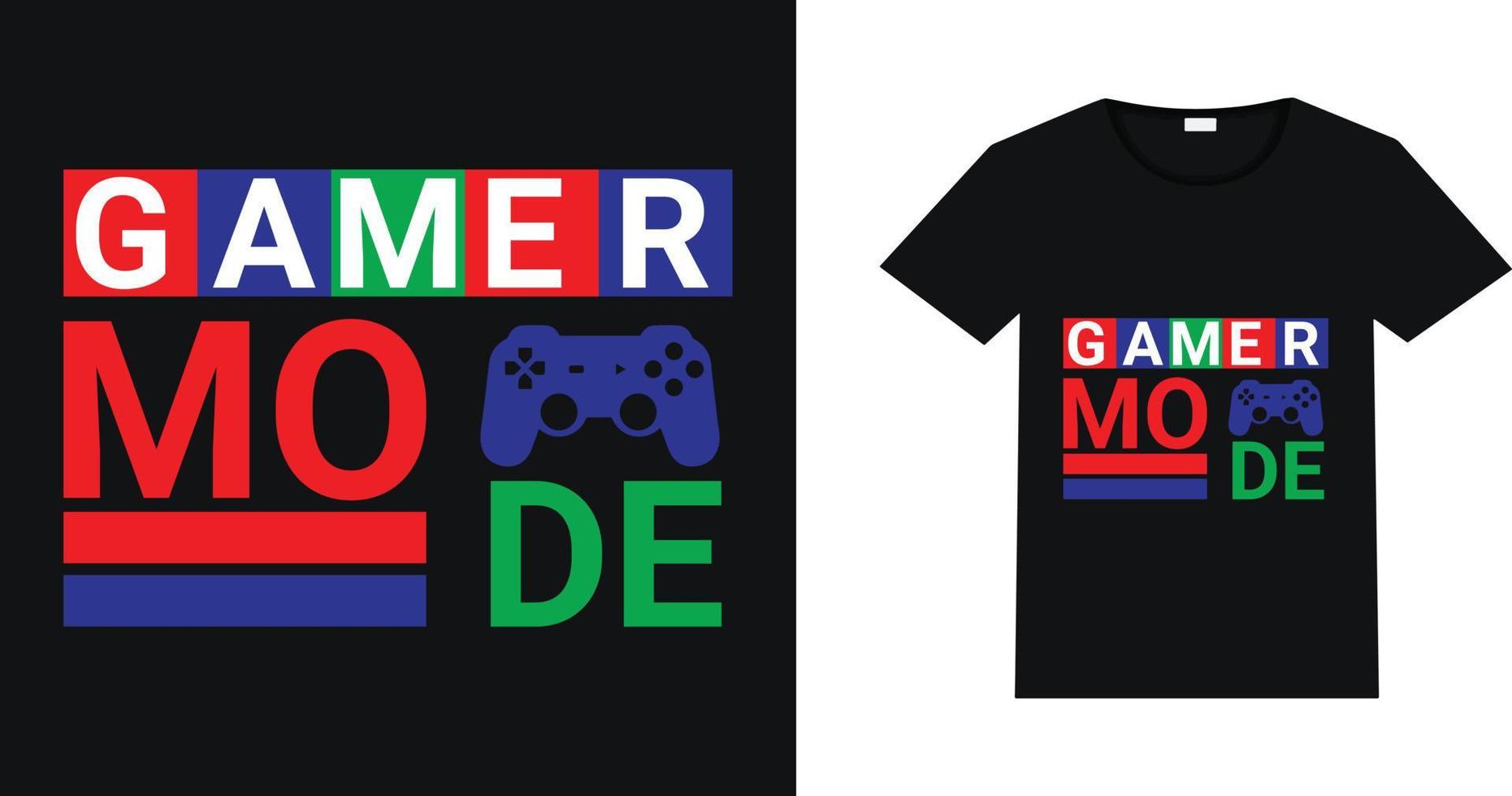 The Gaming T Shirt Design vector