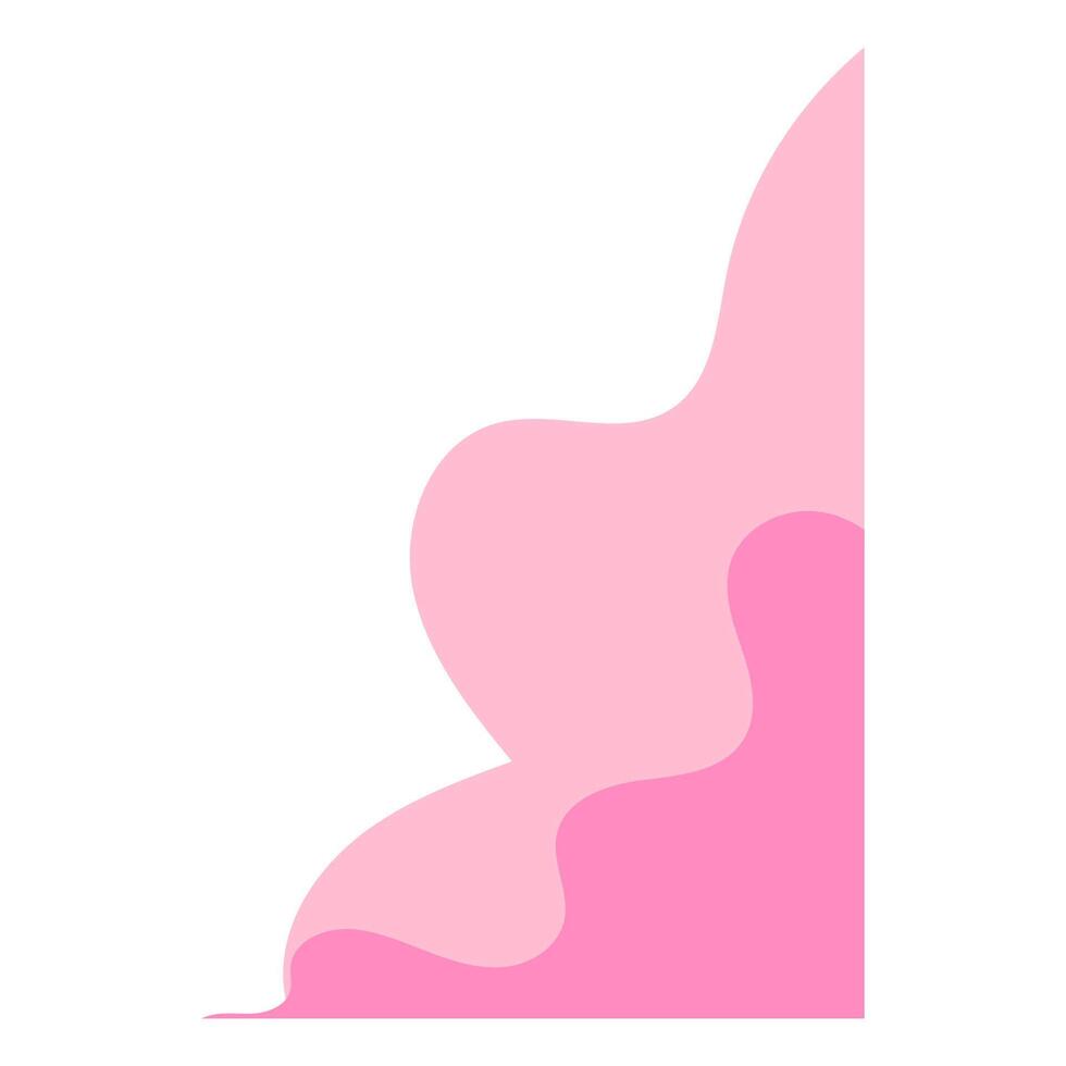 Wavy Abstract Corner With Pastel Color vector