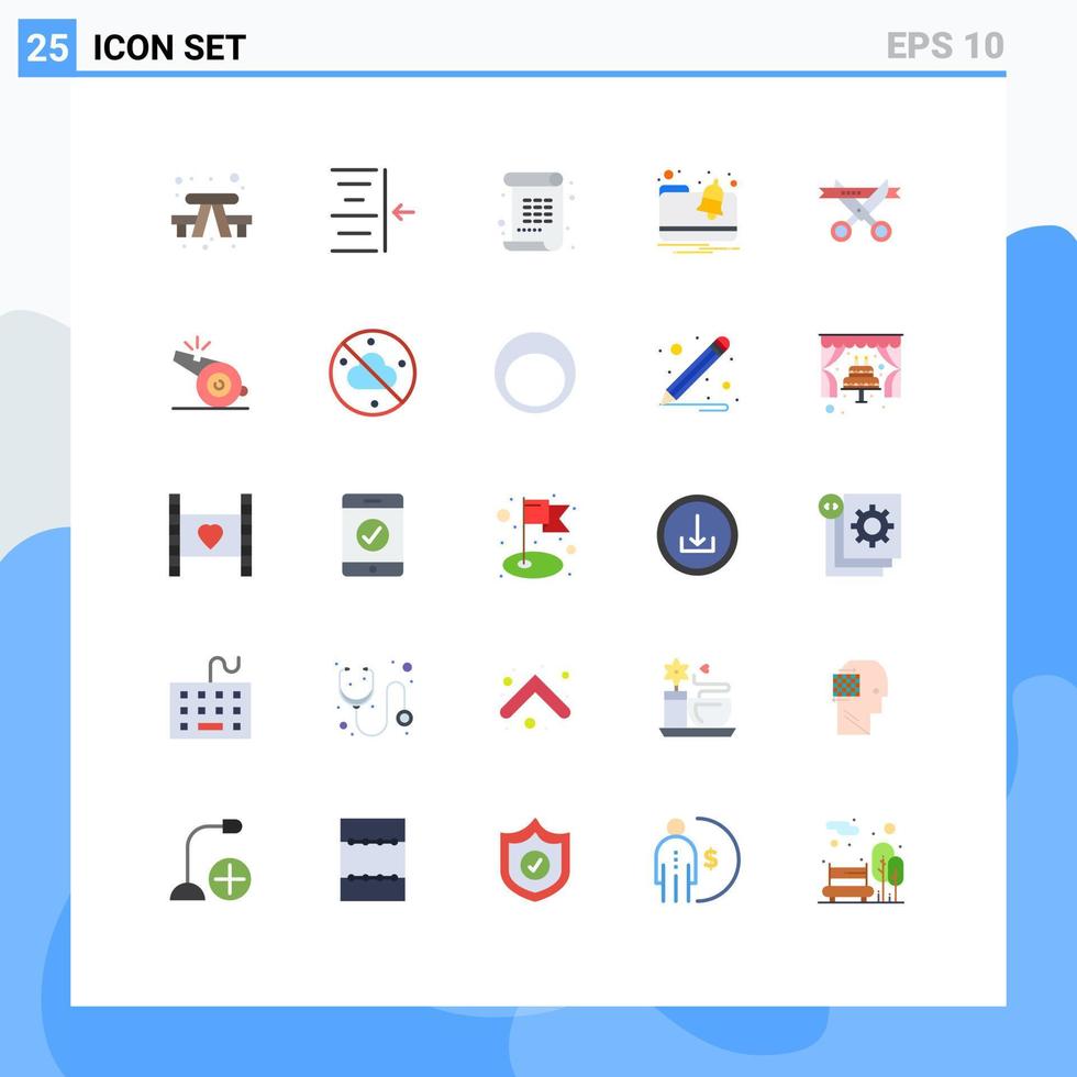 Set of 25 Modern UI Icons Symbols Signs for opening ceremony art business folder Editable Vector Design Elements