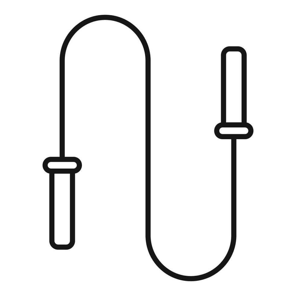 Jump rope icon, outline style vector