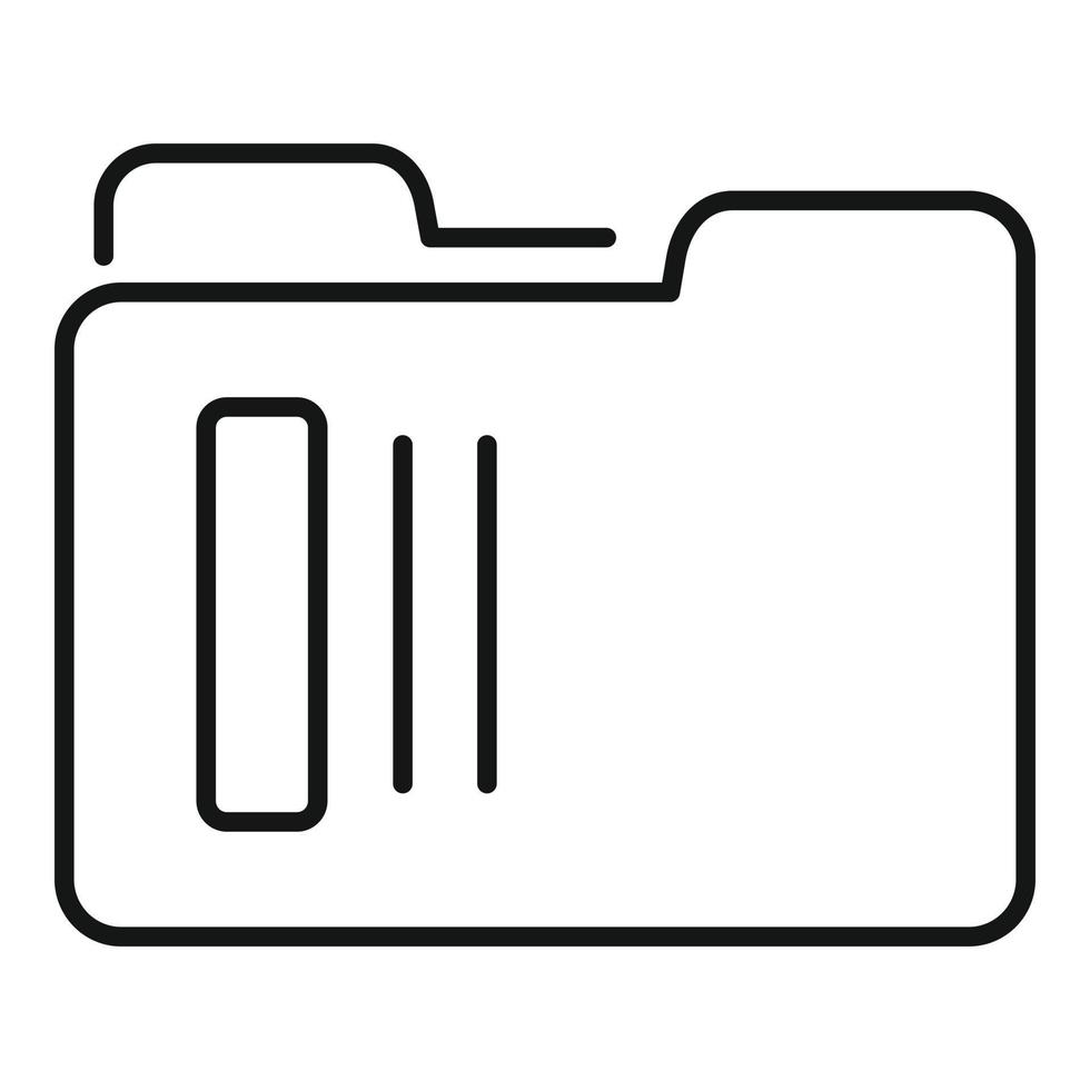 Startup file folder icon, outline style vector