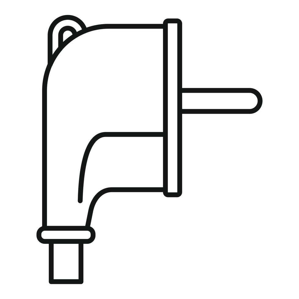 Europe plug icon, outline style vector