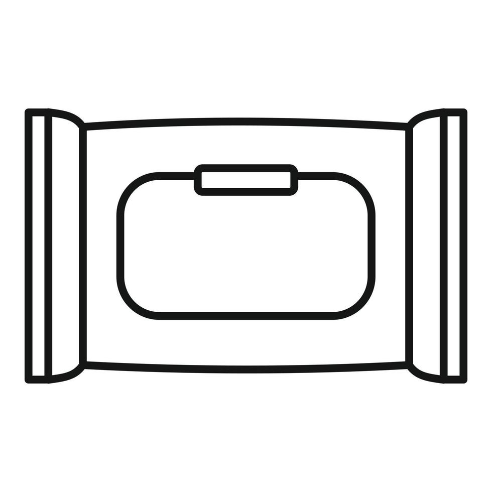 Wet napkins icon, outline style vector