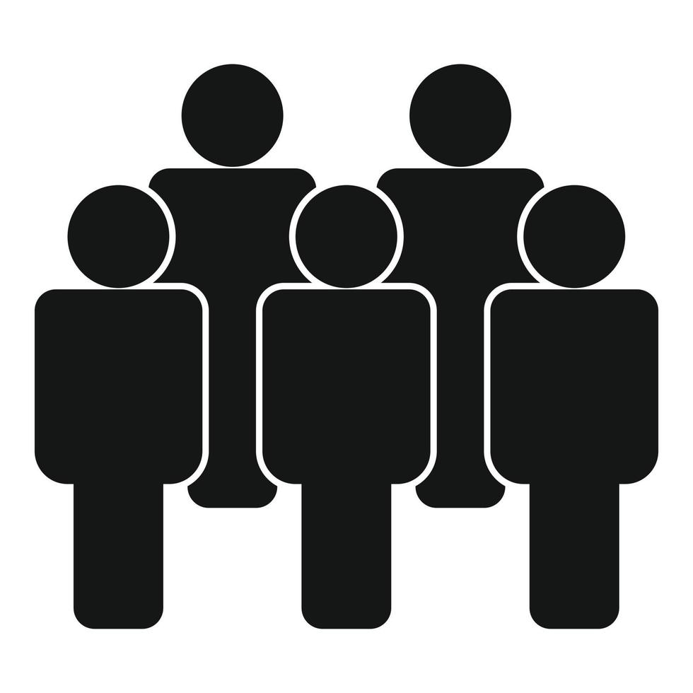 Audience group icon, simple style vector