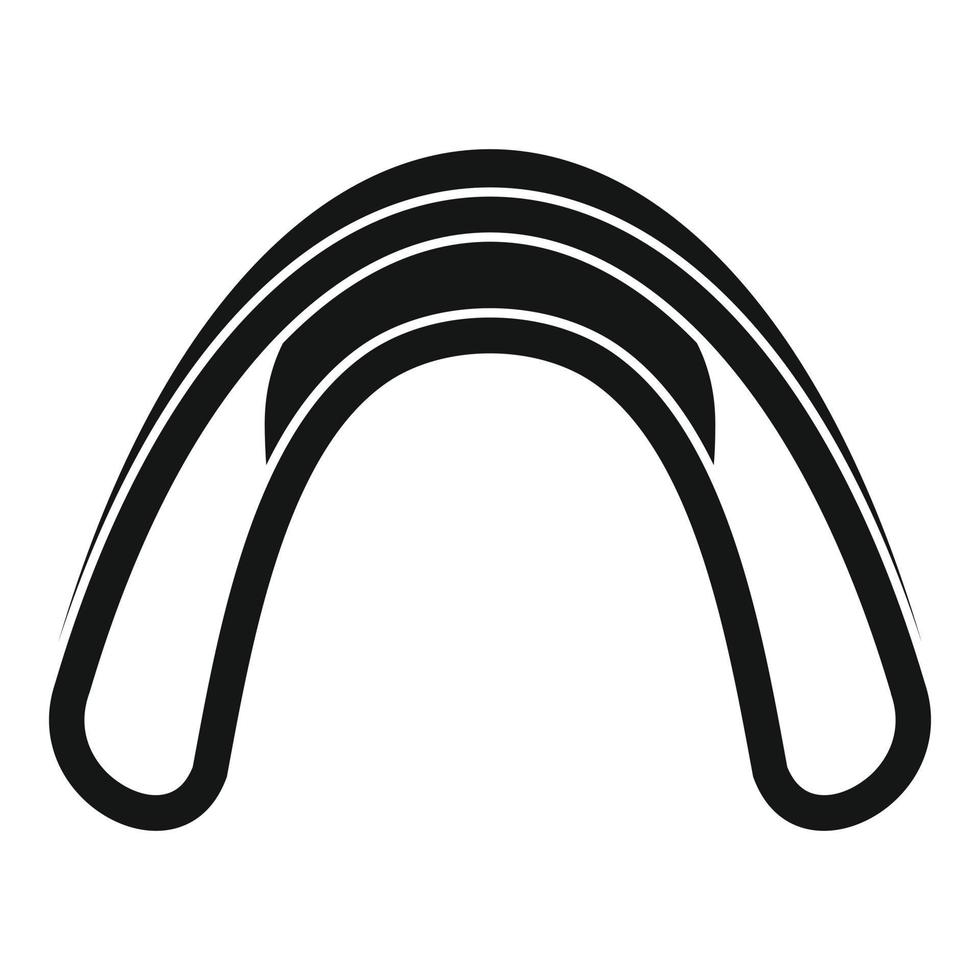 icono de protector bucal, estilo simple vector