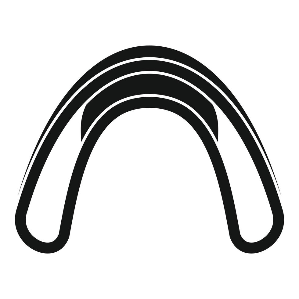 Mouth guard icon, simple style vector