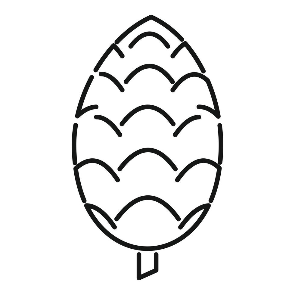 Decoration pine cone icon, outline style vector