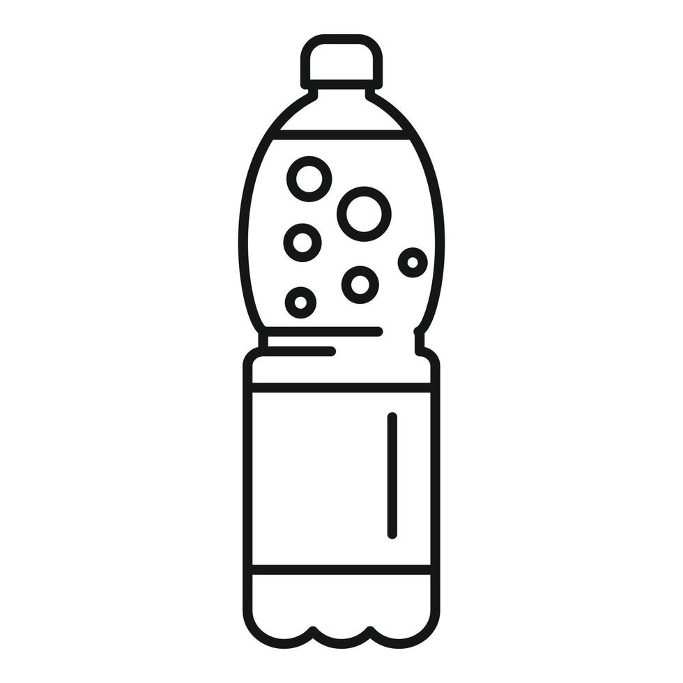 icono de soda de piña, estilo de contorno vector