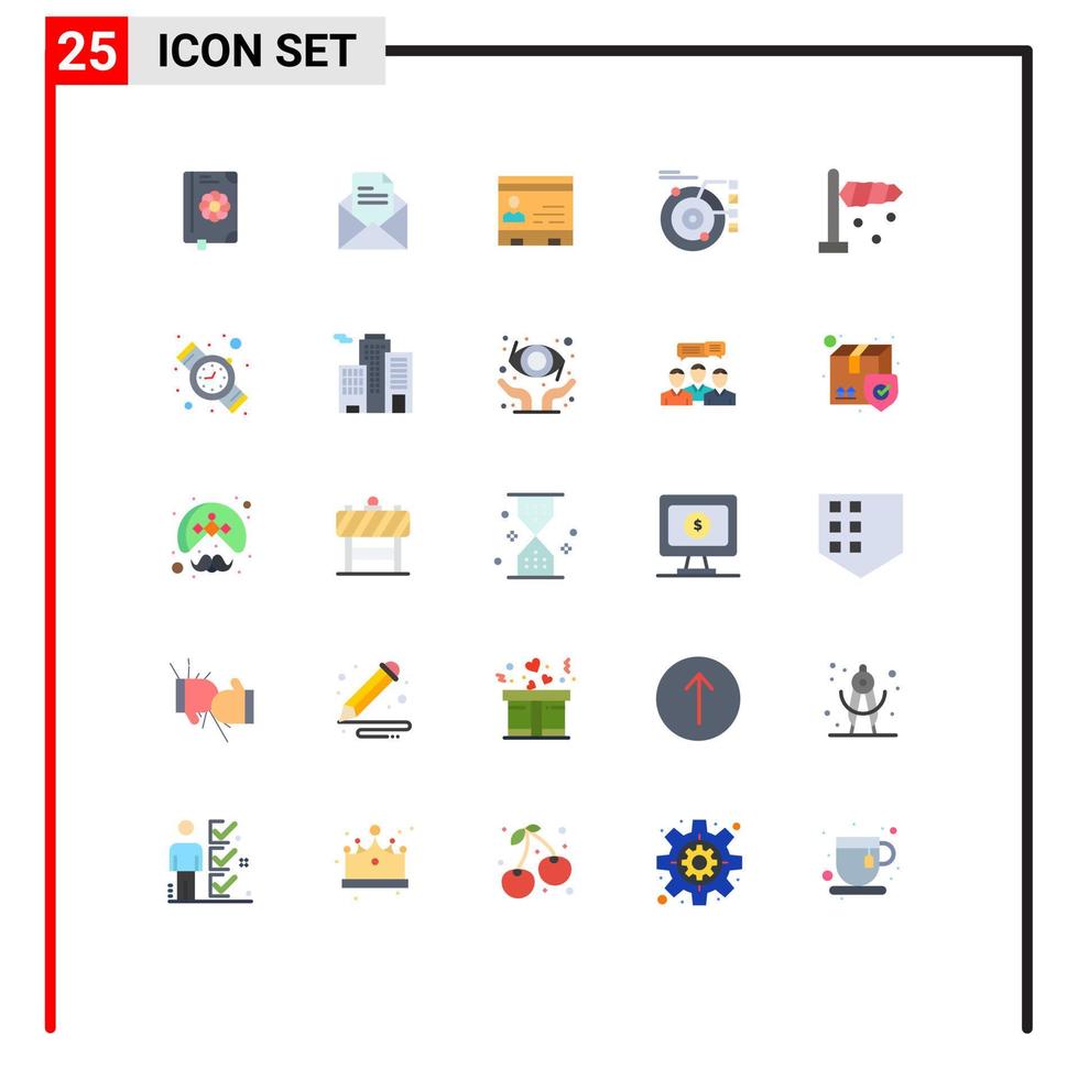 25 Flat Color concept for Websites Mobile and Apps orbit data id phone office Editable Vector Design Elements
