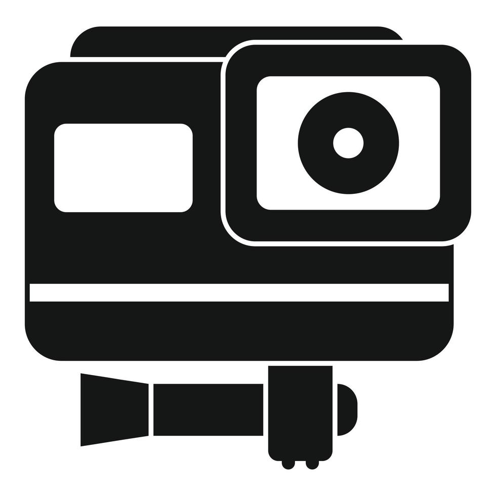 Cinema action camera icon, simple style vector
