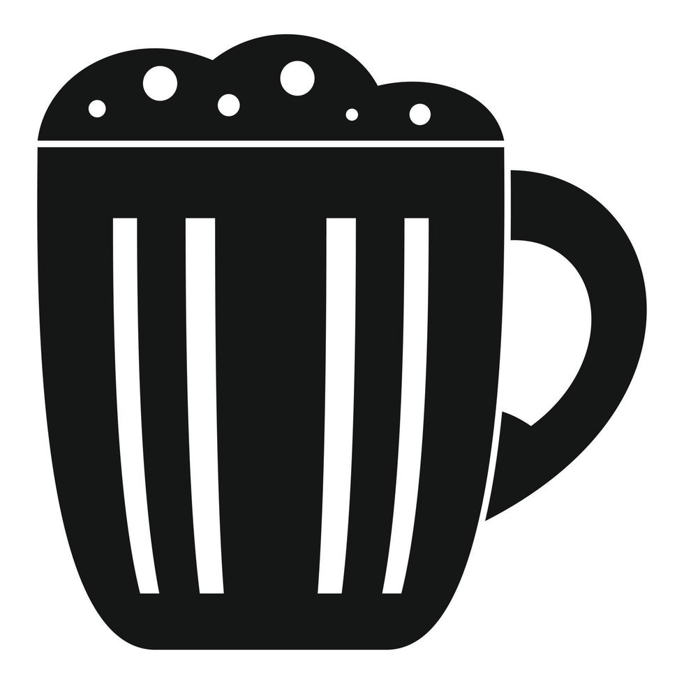 Mug kvass icon, simple style vector