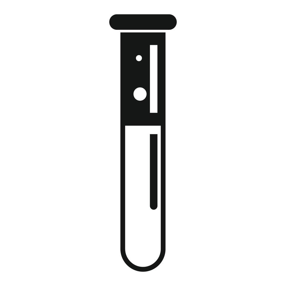 icono de tubo de ensayo hirviendo, estilo simple vector