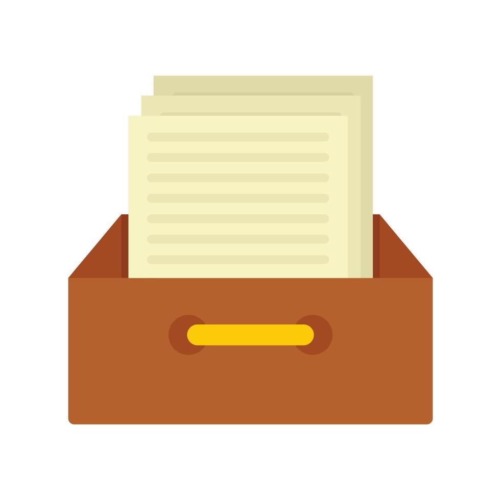 Archive papers icon, flat style vector