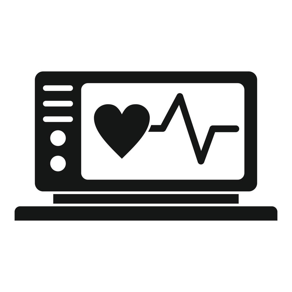 Electrocardiogram icon, simple style vector