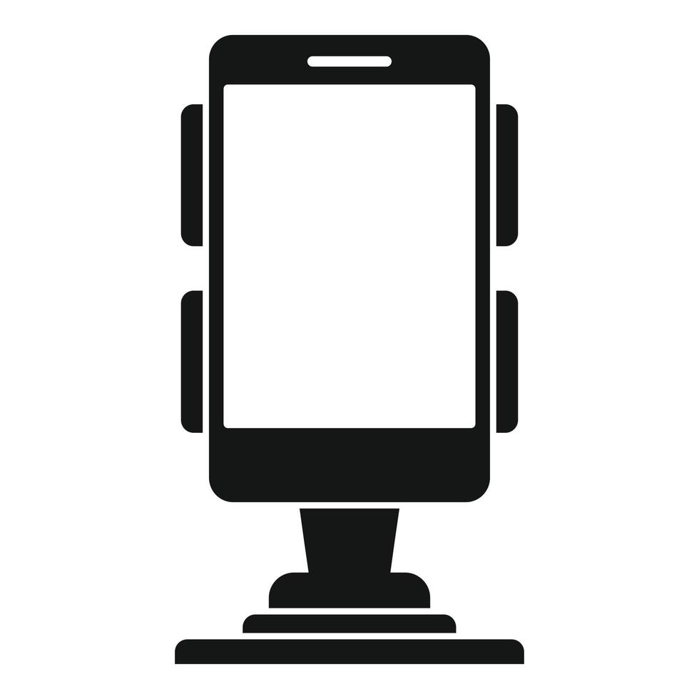 Business phone holder icon, simple style vector