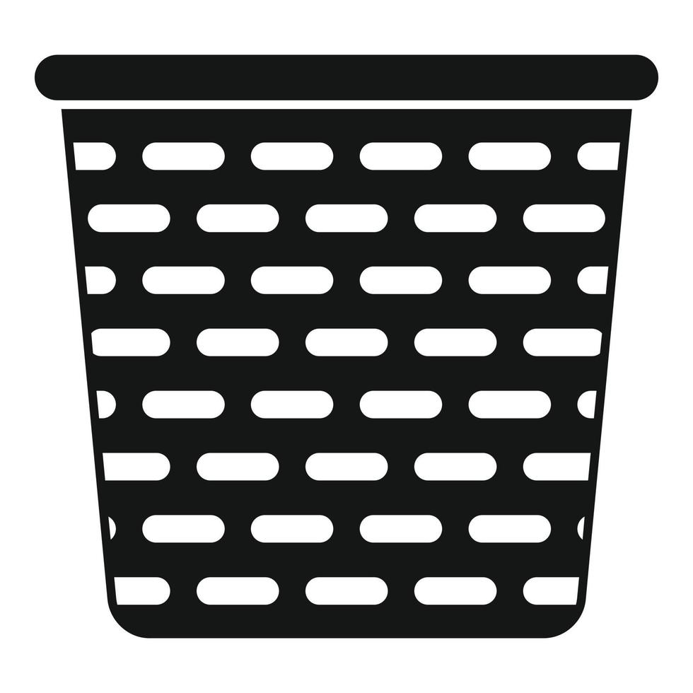 Handmade basket icon, simple style vector