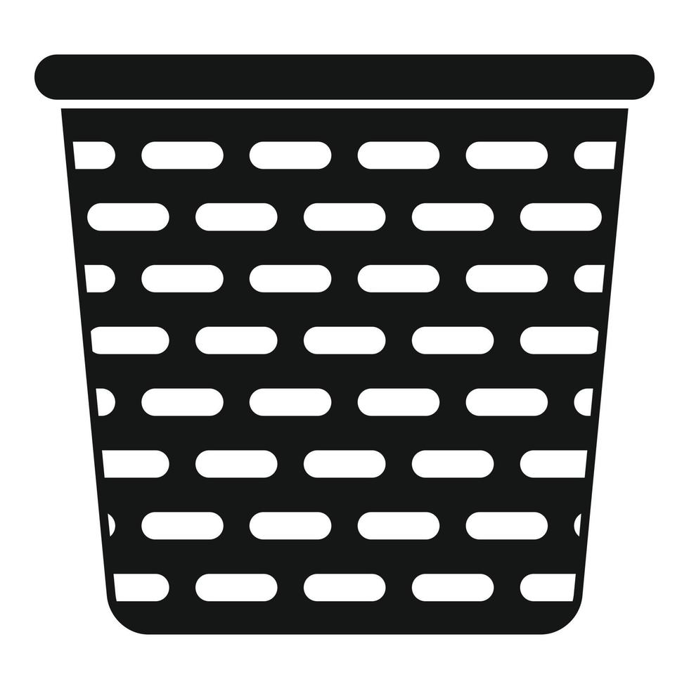 Handmade basket icon, simple style vector