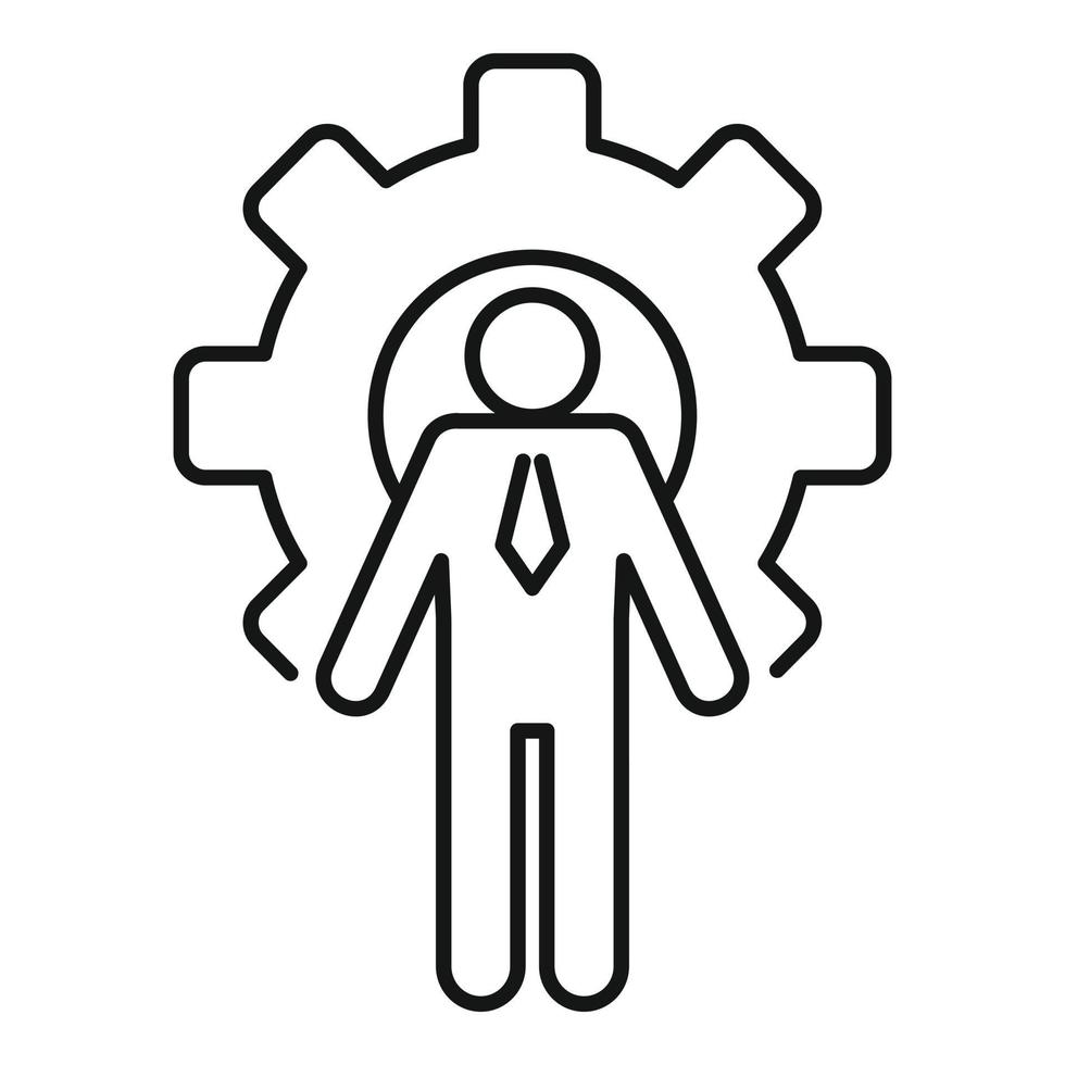 Gear wheel admin icon, outline style vector