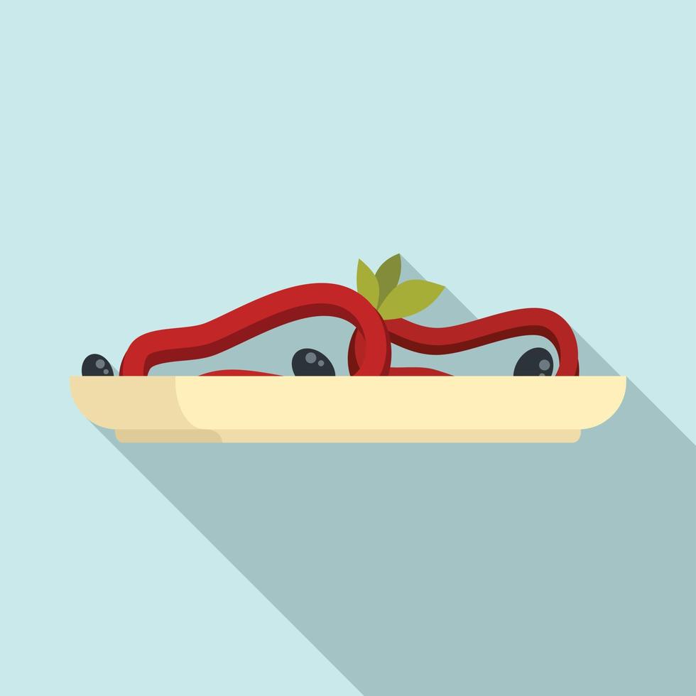 Greek salad icon, flat style vector