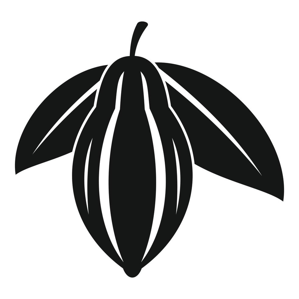 icono de planta de cacao, estilo simple vector