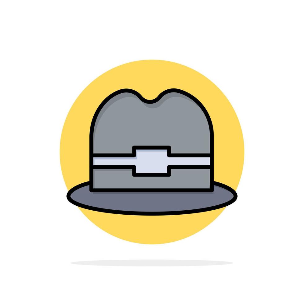 Hat Tourism Man Abstract Circle Background Flat color Icon vector