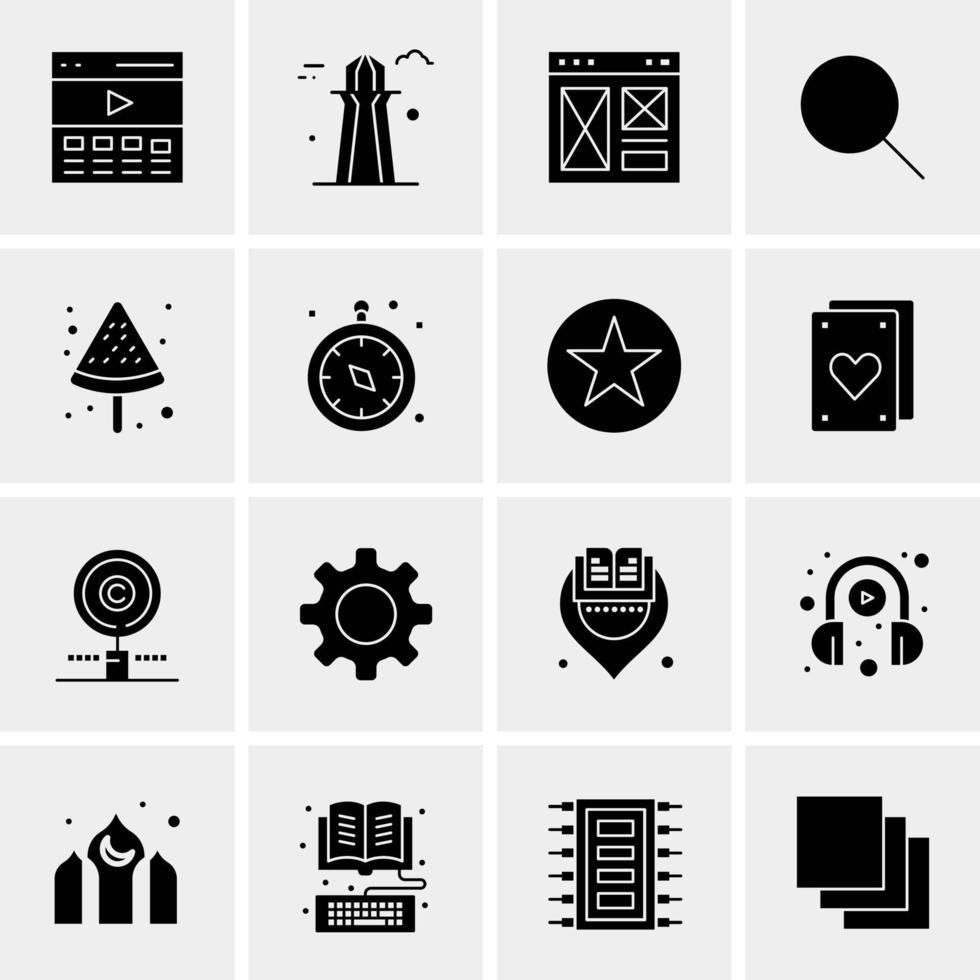 16 Universal Business Icons Vector Creative Icon Illustration to use in web and Mobile Related project