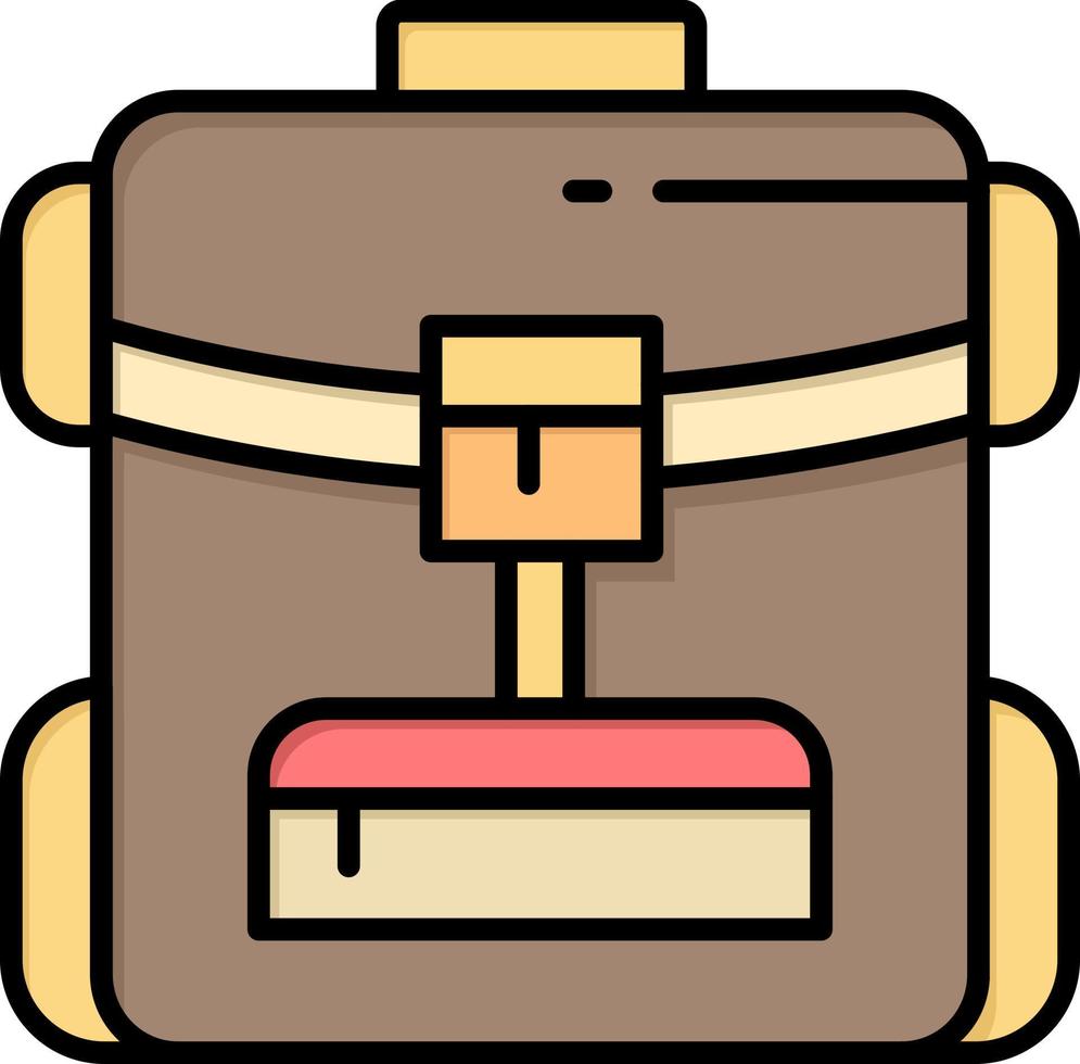 Bag Back bag Service Hotel  Flat Color Icon Vector icon banner Template