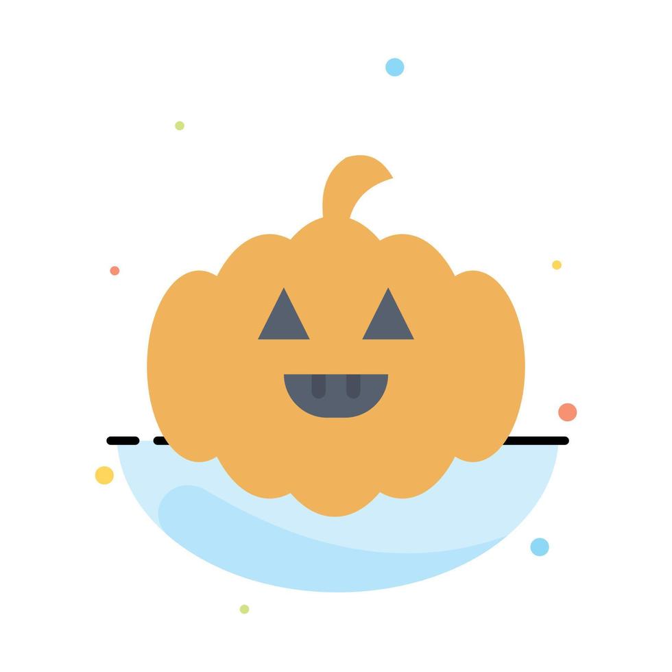 Pumpkin American Usa Abstract Flat Color Icon Template vector