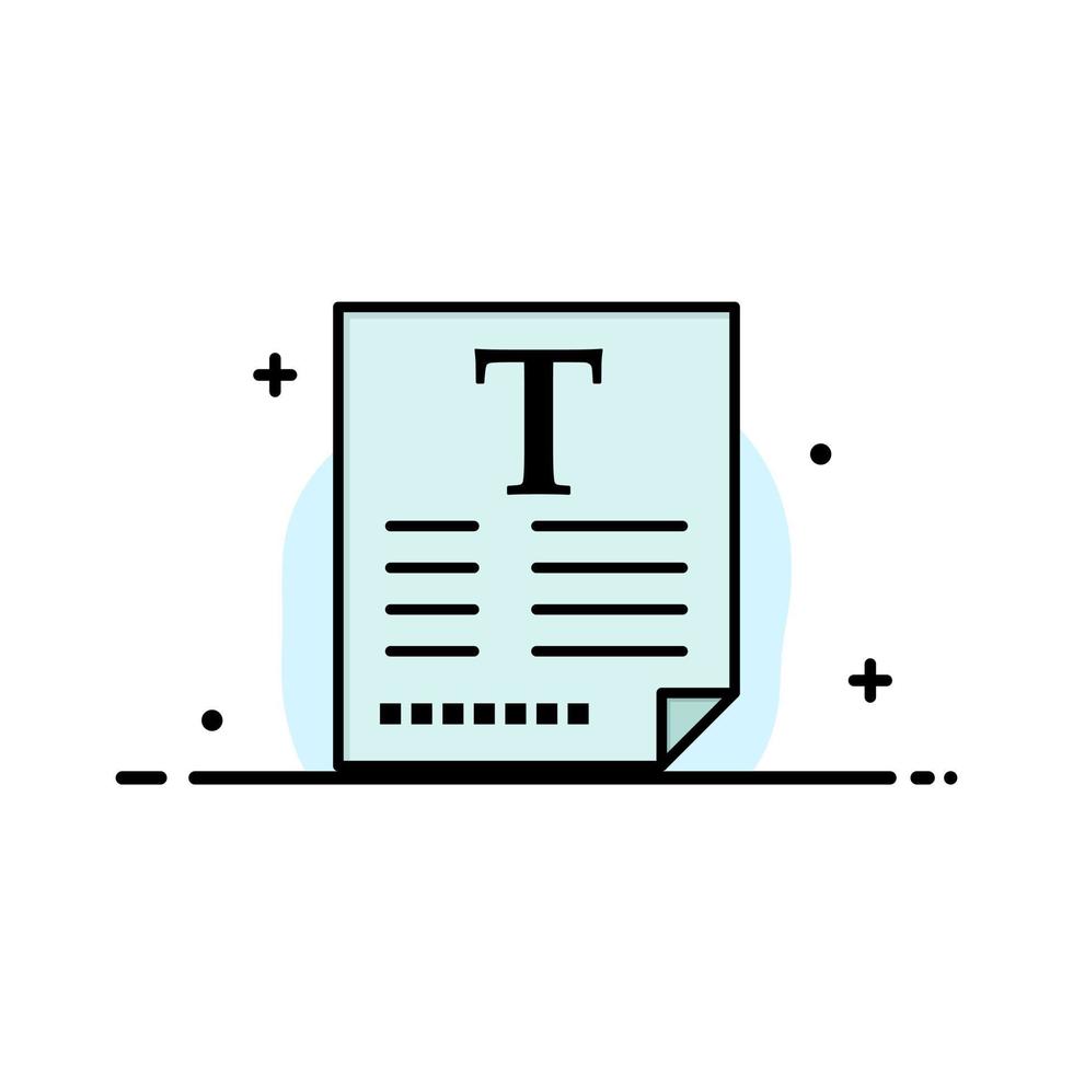 File Text Poster Fount Business Logo Template Flat Color 14544138 ...