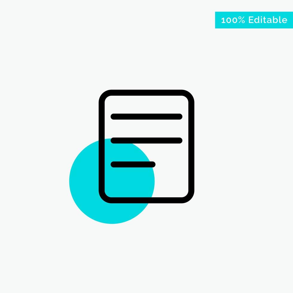 Twitter Text Chat turquoise highlight circle point Vector icon